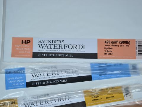 Carta per acquerello 638 g/m² Grana Ruvida Saunders Waterford® St Cuthberts  Mill